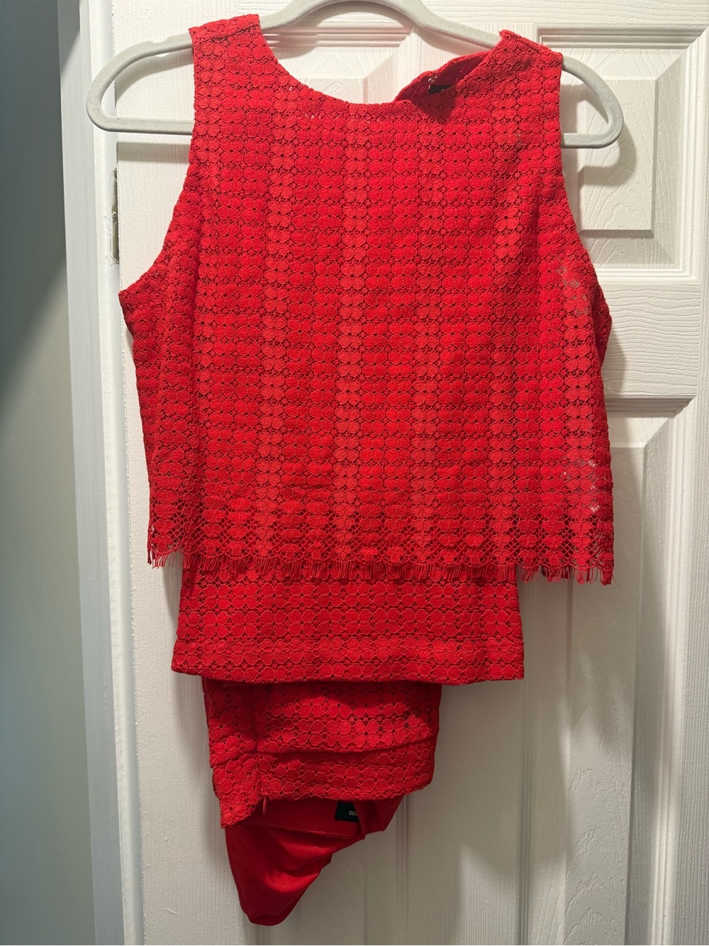 Express Red Lace Top and pants set